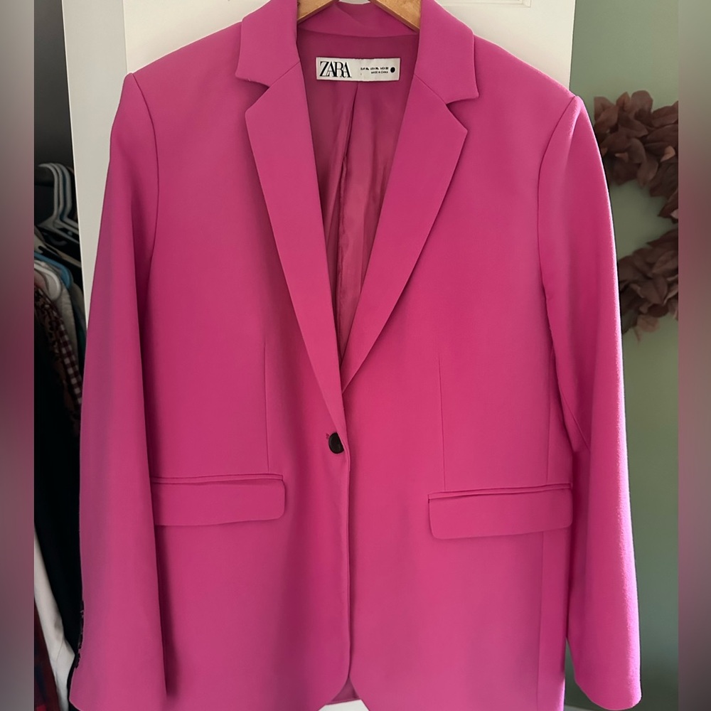 Zara XL pink blazer, excellent condition
